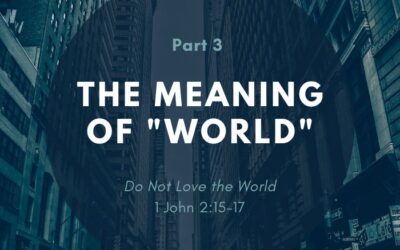 Do Not Love the World – Pt. 3 | The Meaning of “World”